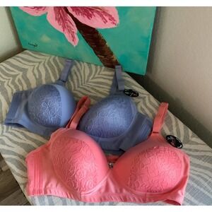 Rose Intimate 42C Bra Set Blue and Pink New With Tags #1334